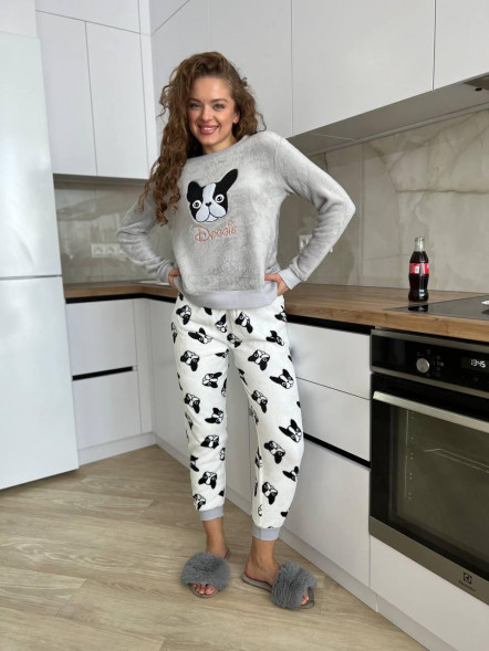 Set pijama Cozy Pup Dreams din țesătură de prosop