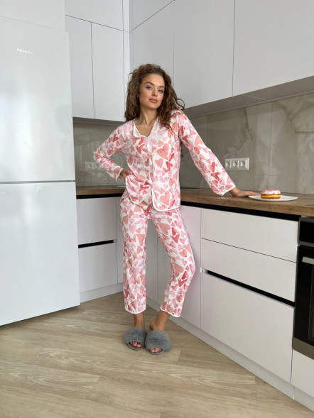 Пижама из хлопка с сердечками Cozy Hearts