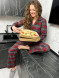 Женские пижамные штаны и рубашка Cozy Tartan 