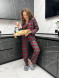 Женские пижамные штаны и рубашка Cozy Tartan 