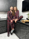 Женские пижамные штаны и рубашка Cozy Tartan 