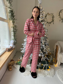 Женская уютная пижама из турецкой премиум фланели Cozy Flannel Set