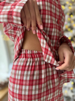 Женская уютная пижама из турецкой премиум фланели Cozy Flannel Set