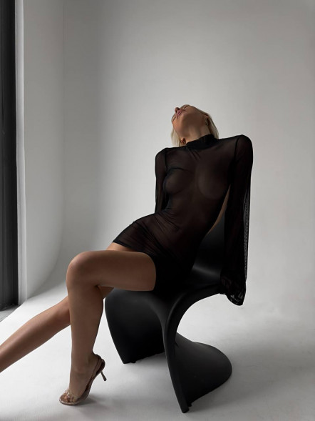 Rochie din plasă italiană Dark Seduction Dress