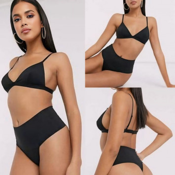 Tanga înaltă fără cusătură "Summer" cu tăietură laser și talie largă