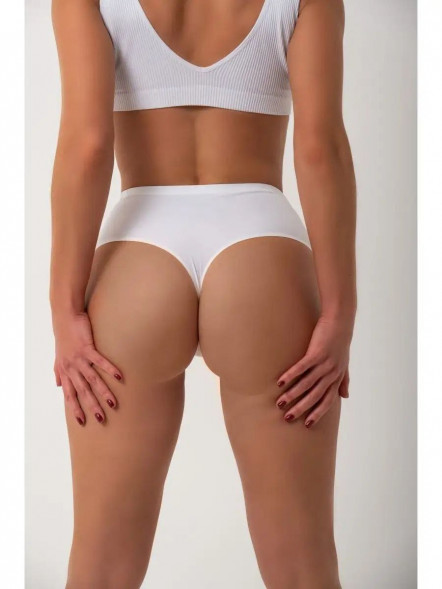 Tanga înaltă fără cusătură &amp;quot;Summer&amp;quot; cu tăietură laser și talie largă 