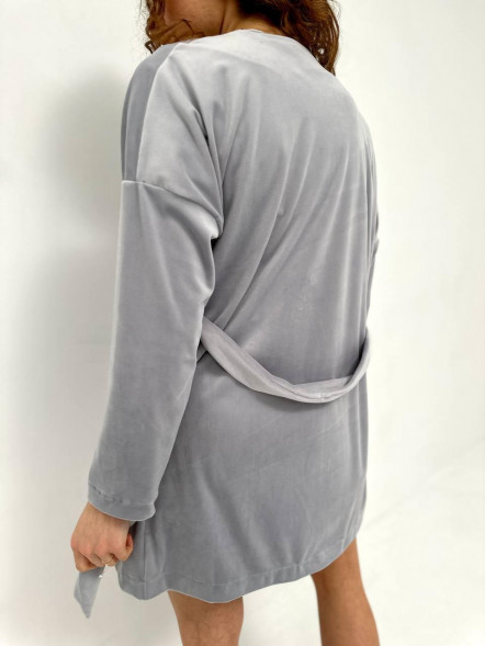 Set pijama de casă Silver Velvet Trio