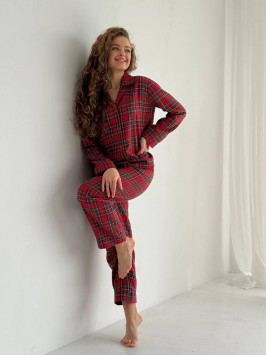 Пижама оверсайз Classic Plaid Comfort из премиум фланели