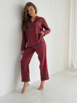 Пижама оверсайз Classic Plaid Comfort из премиум фланели